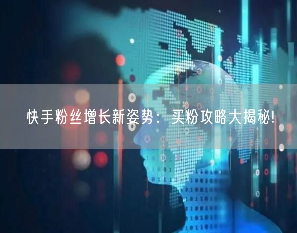 快手粉丝增长新姿势：买粉攻略大揭秘!