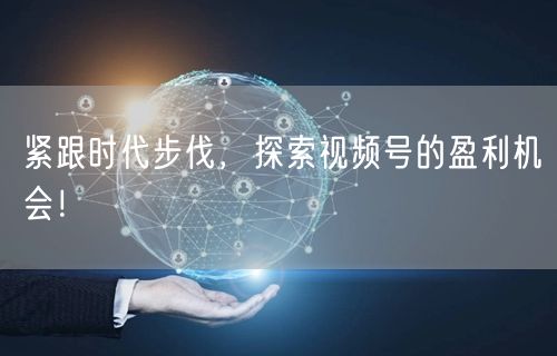 紧跟时代步伐，探索视频号的盈利机会！
